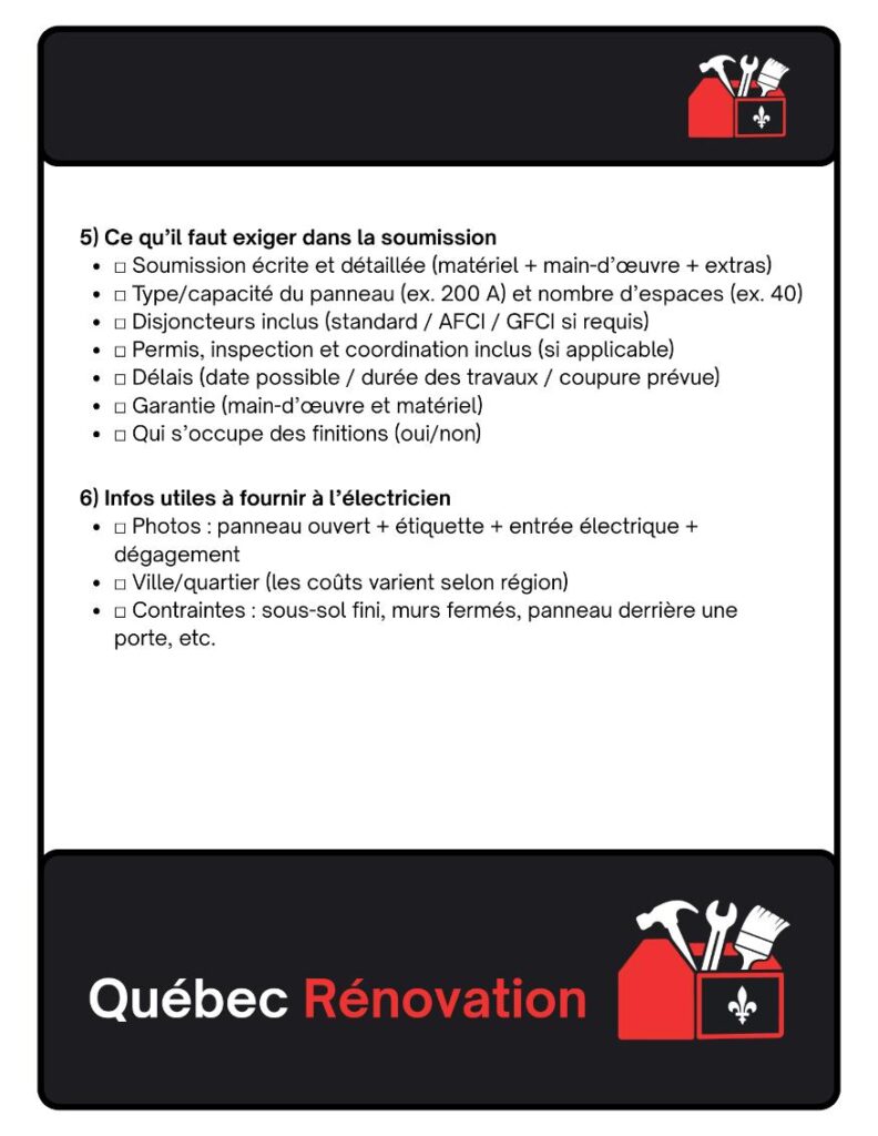 check list soumission