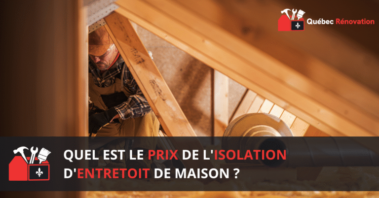 quel est le prix disolation entretoit maison