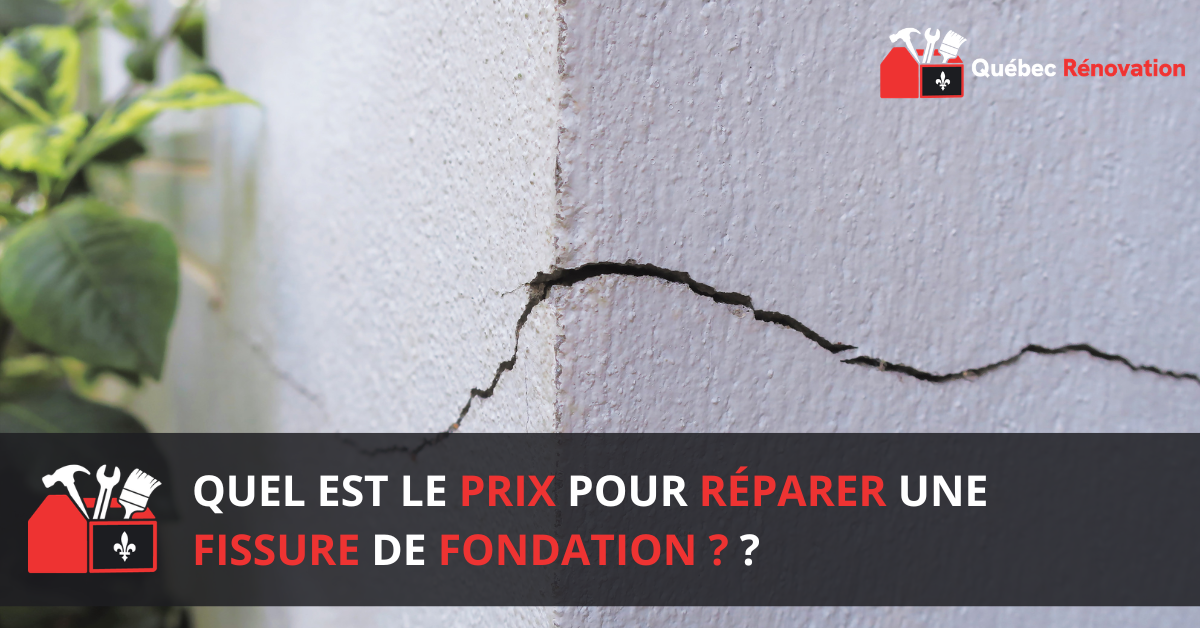 Prix reparation fissure de fondation